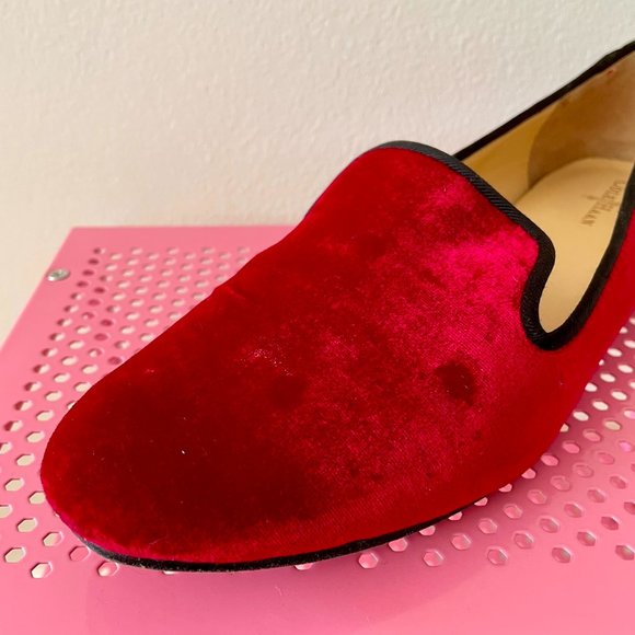 Cole Haan red velvet leather soled flats - Picture 4 of 4